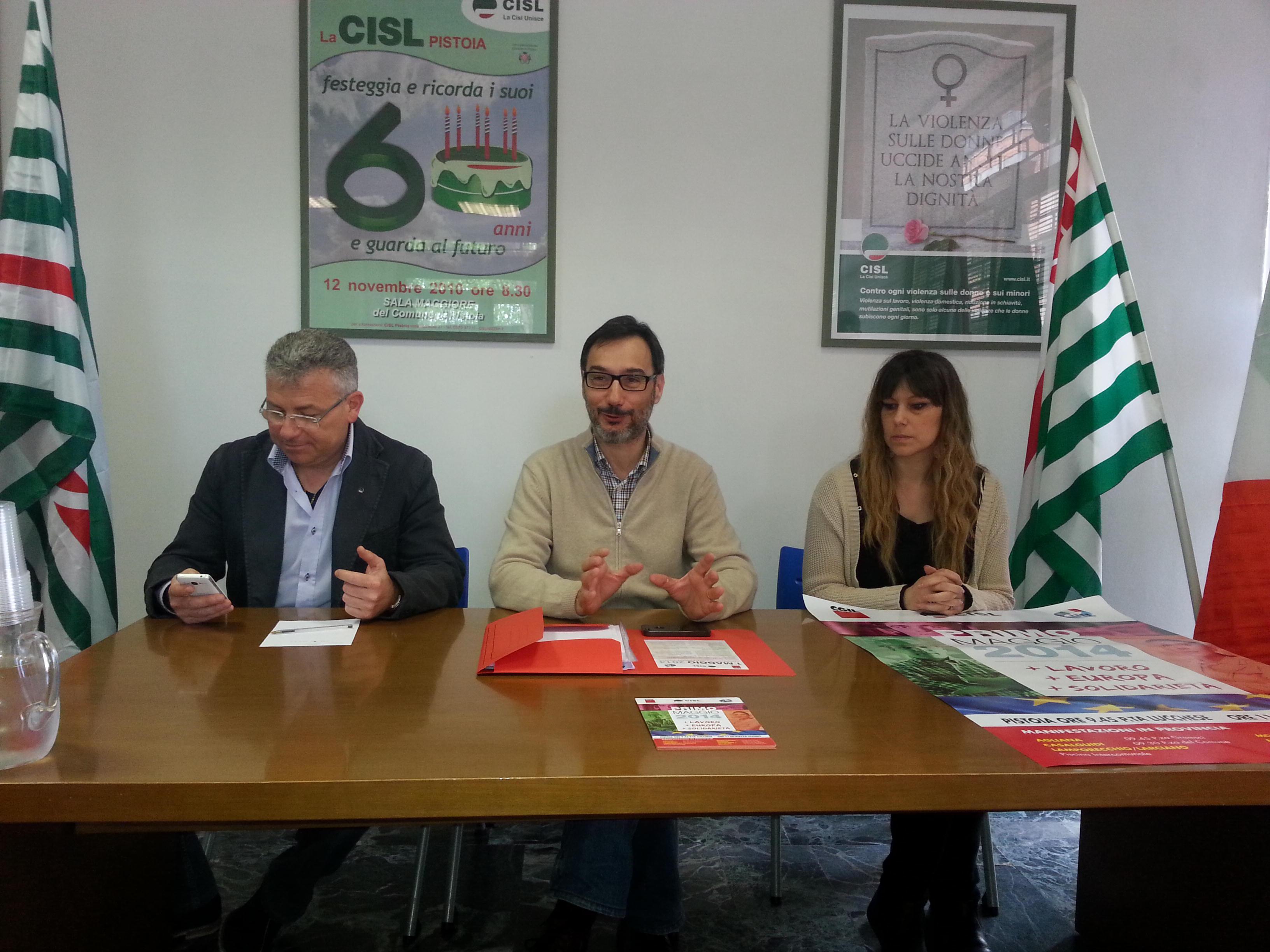 Al centro Andrea Brachi, nuovo segretario generale dello Spi Cgil