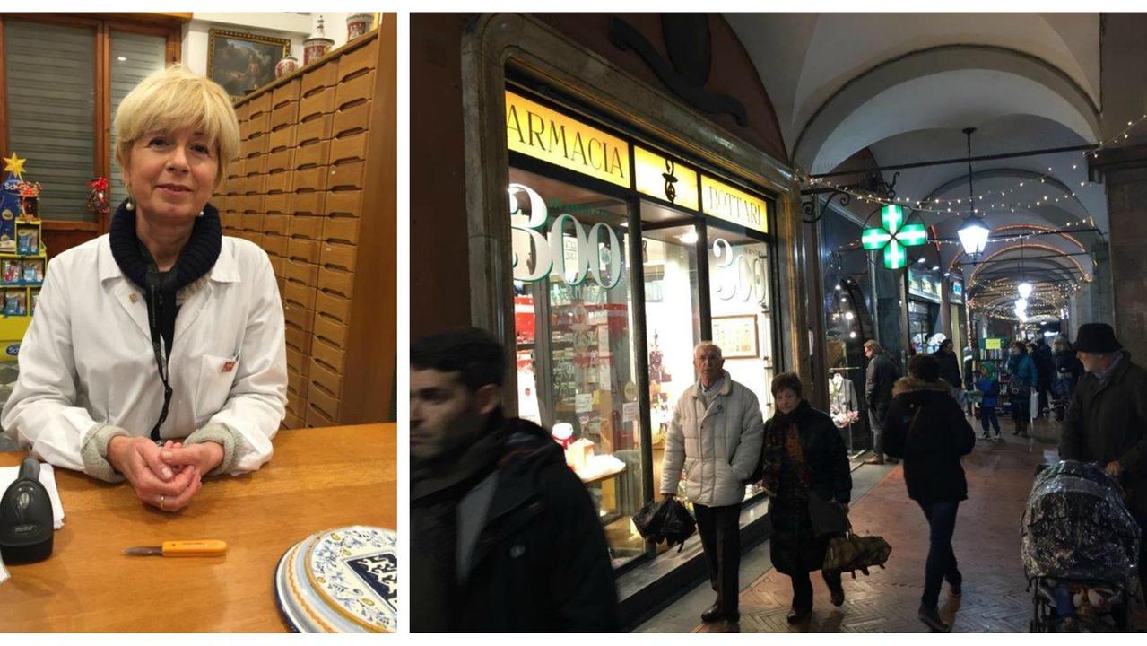 Paola Acerboni, la farmacista aggredita e l'ingresso della Farmacia Bottari