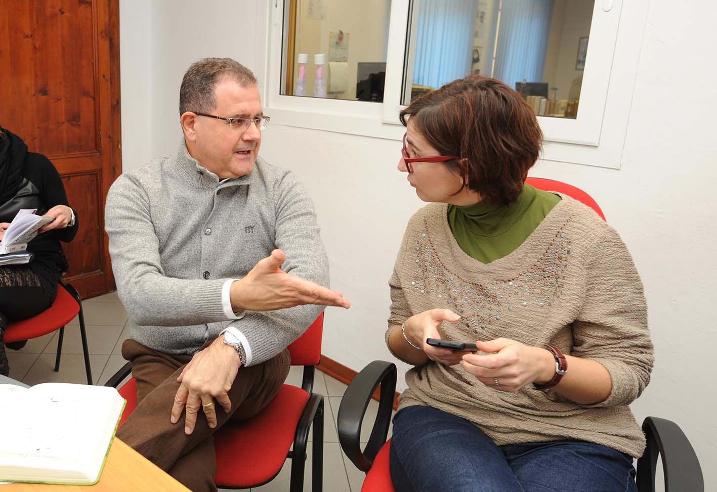 Giuliani e Pietrelli ai tempi delle primarie 2014 (foto Paolo Barlettani)