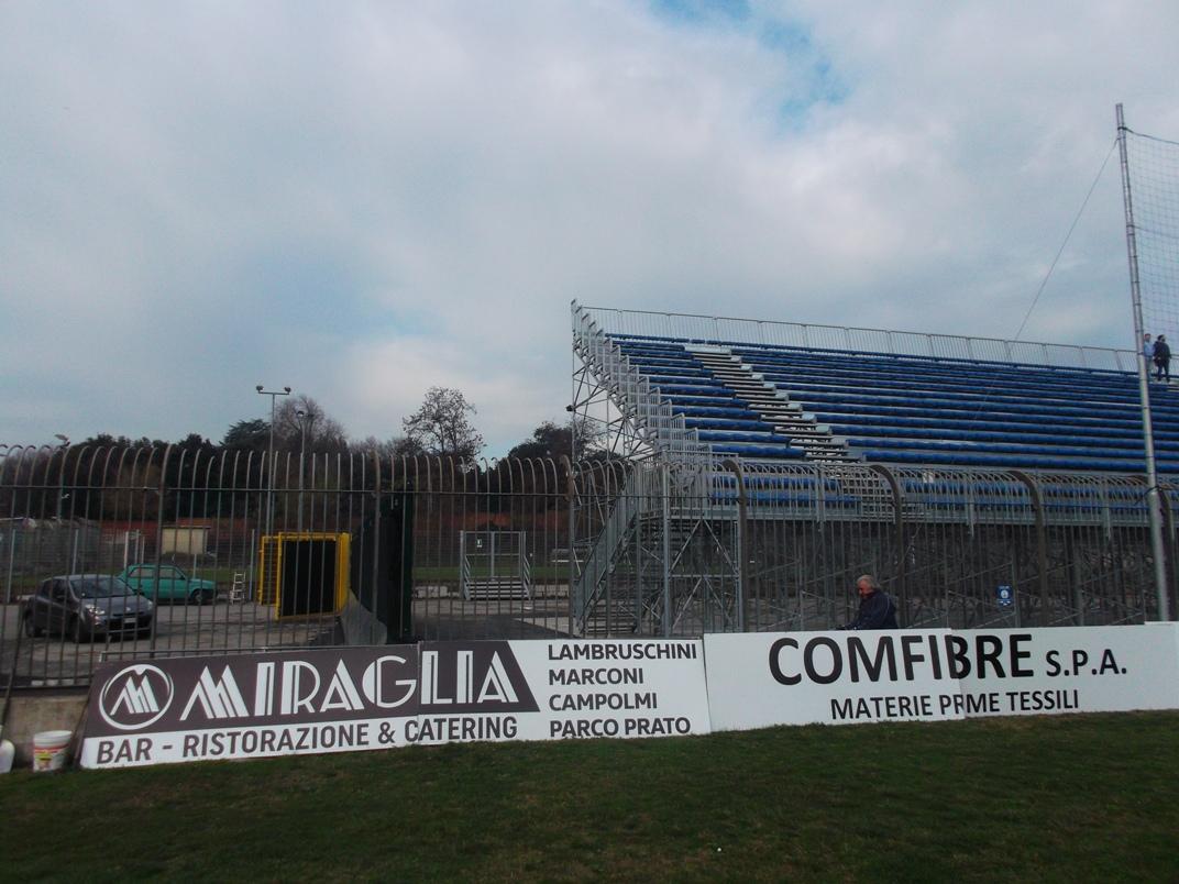La nuova gradinata allo stadio Lungobisenzio