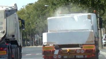 I camion del marmo a Carrara