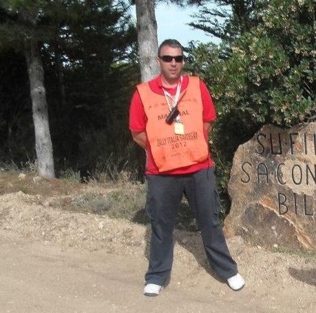 Alessandro Bolano durante una gara di rally 