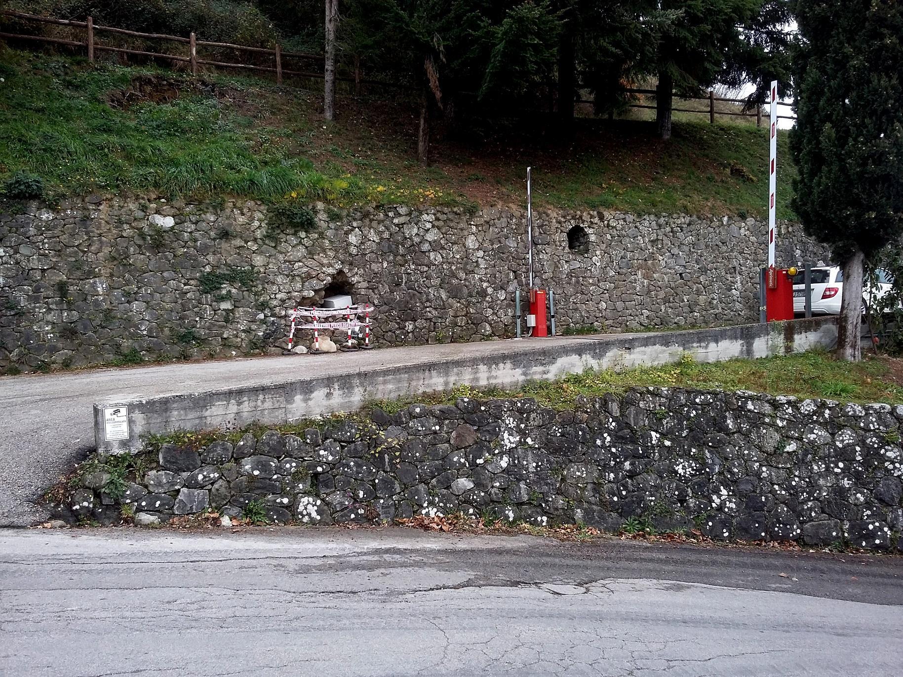 Il punto in cui è avvenuto l'incidente