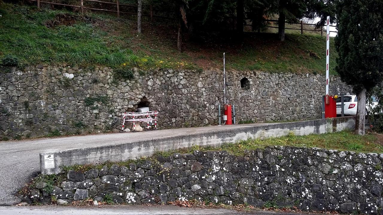 Il punto in cui è avvenuto l'incidente