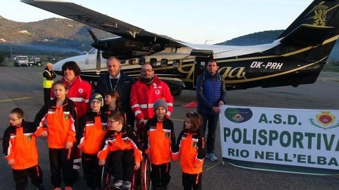 Bambini della Polisportiva in volo
