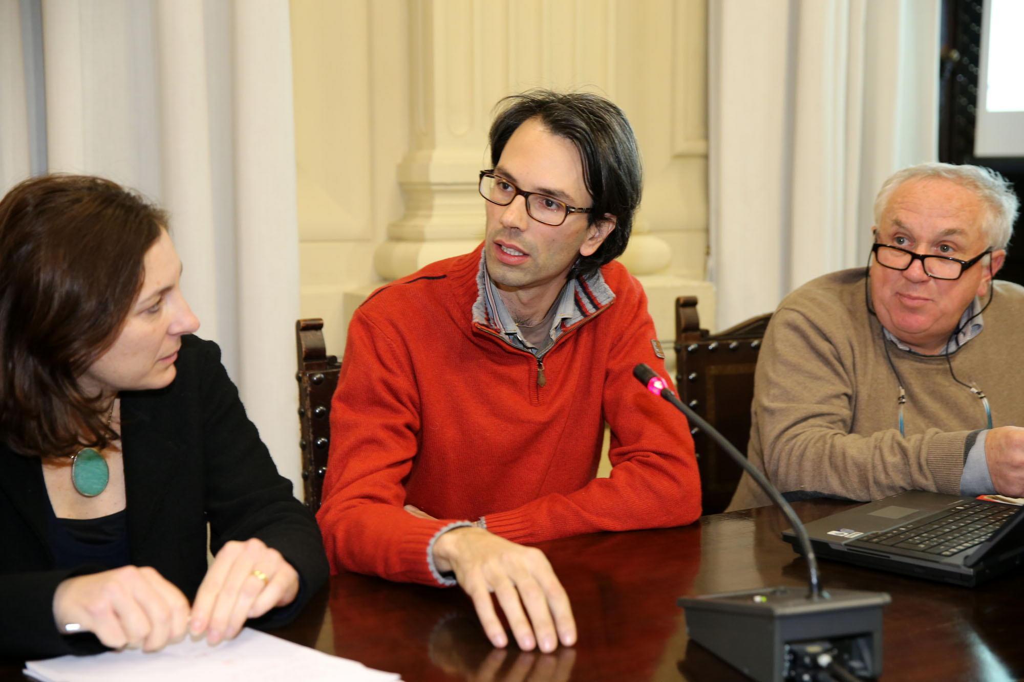 Gli architetti che lavorano al progetto (Foto Nucci)
