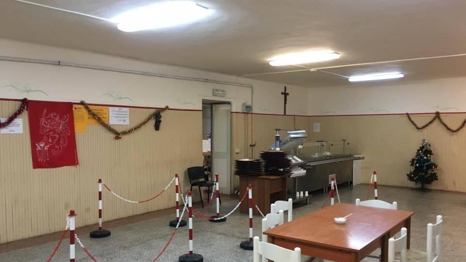 La mensa della Caritas a Grosseto (foto da Facebook)