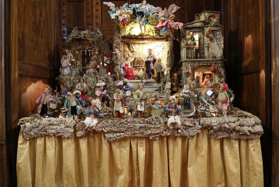 In chiesa il presepe del maestro Ferrigno