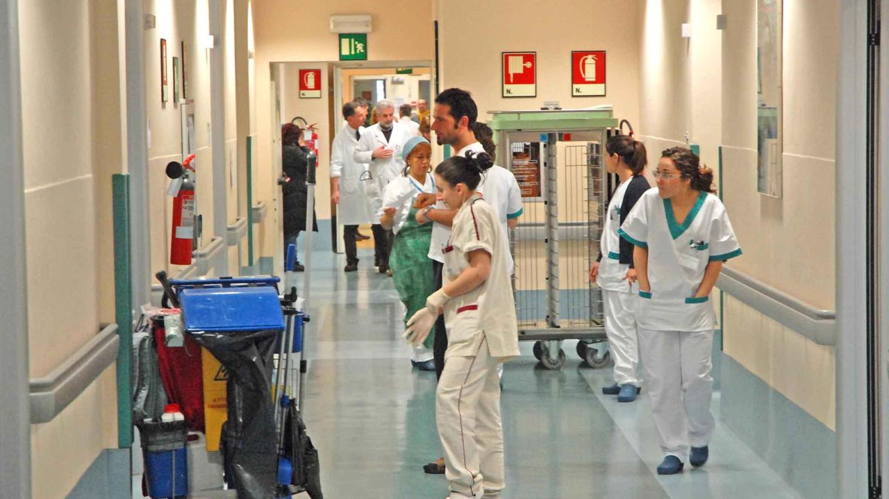 Infermieri al lavoro in corsia (foto d'archivio)