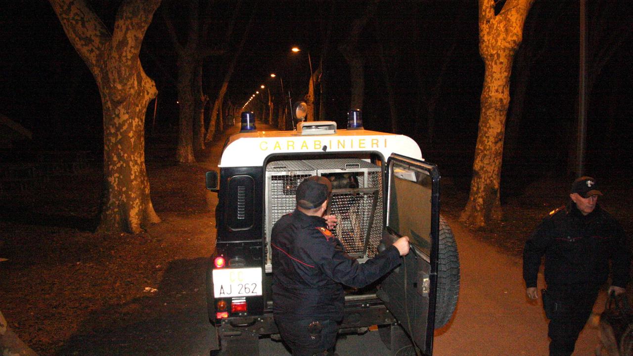 Controlli dei carabinieri nella pineta di ponente
