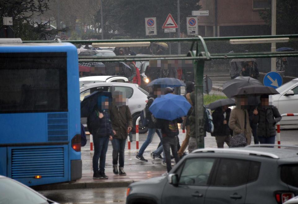 Il punto in cui è avvenuto l'incidente (foto Franco Silvi)