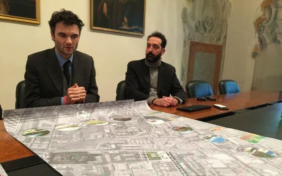 Il sindaco Matteo Biffoni con l'assessore Valerio Barberis