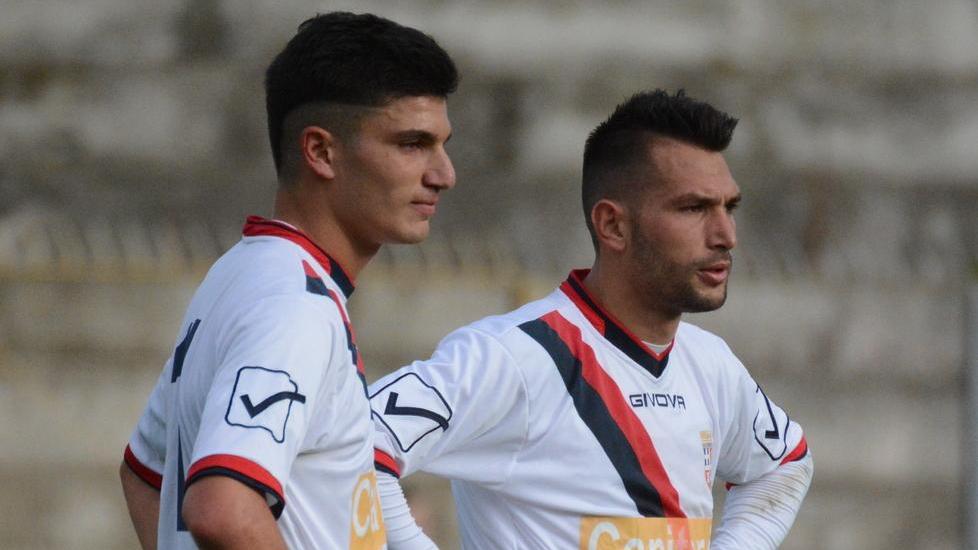 Gli attaccanti della Torres Lorenzo Musto e Gigi Scotto
