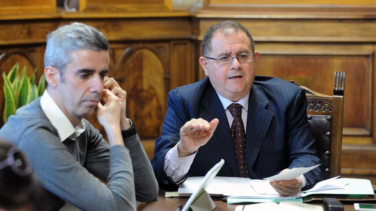L'assessore Marco Chiarei con il sindaco Giuliani