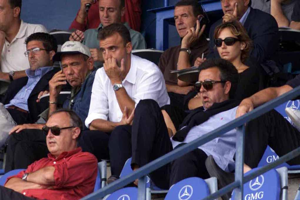 Gianfranco Santini (a sinistra) con il presidente Fabrizio Corsi allo stadio Castellani