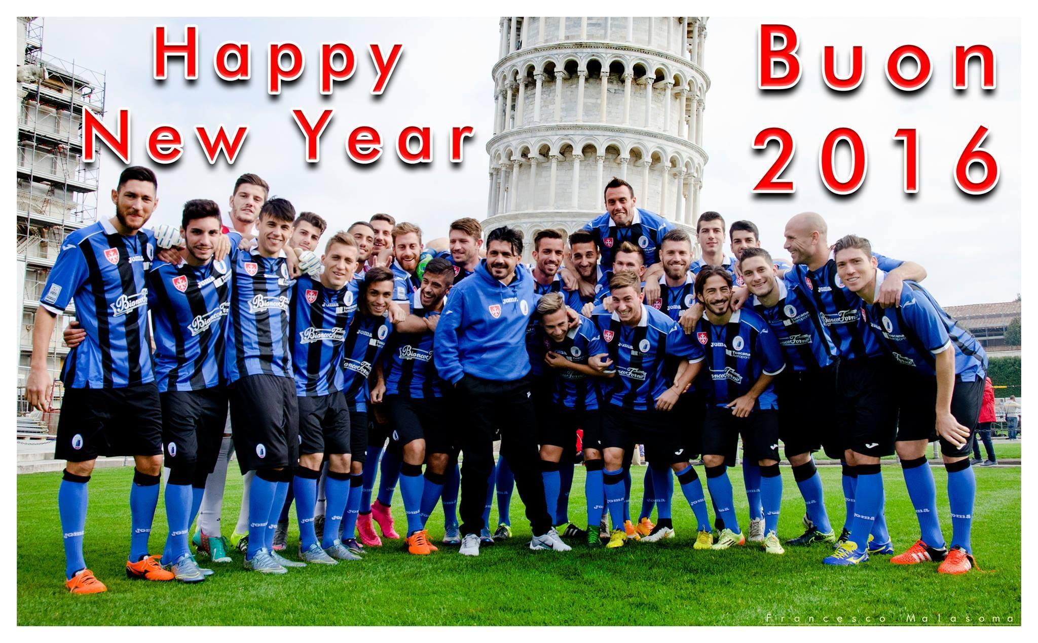 Gli auguri dei nerazzurri (Francesco Malasoma/pisachannel.tv)