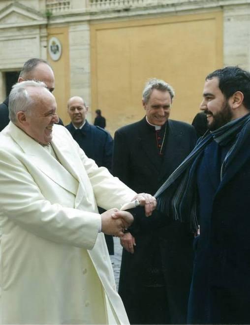 Pierluigi Orunesu con papa Francesco