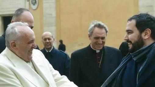 Pierluigi Orunesu con papa Francesco