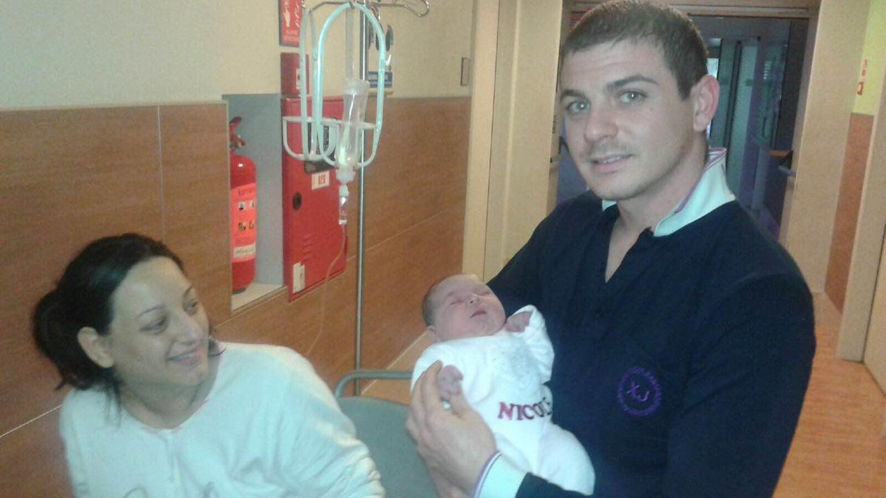 Patrizia Nicole Goldoni con il papà e la mamma