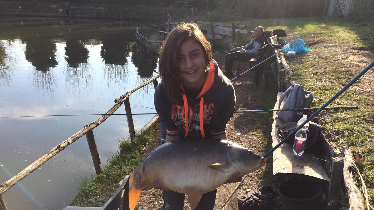 Giulia con la carpa-record