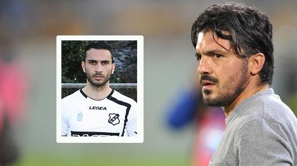 Gattuso e, nel riquadro, Makris