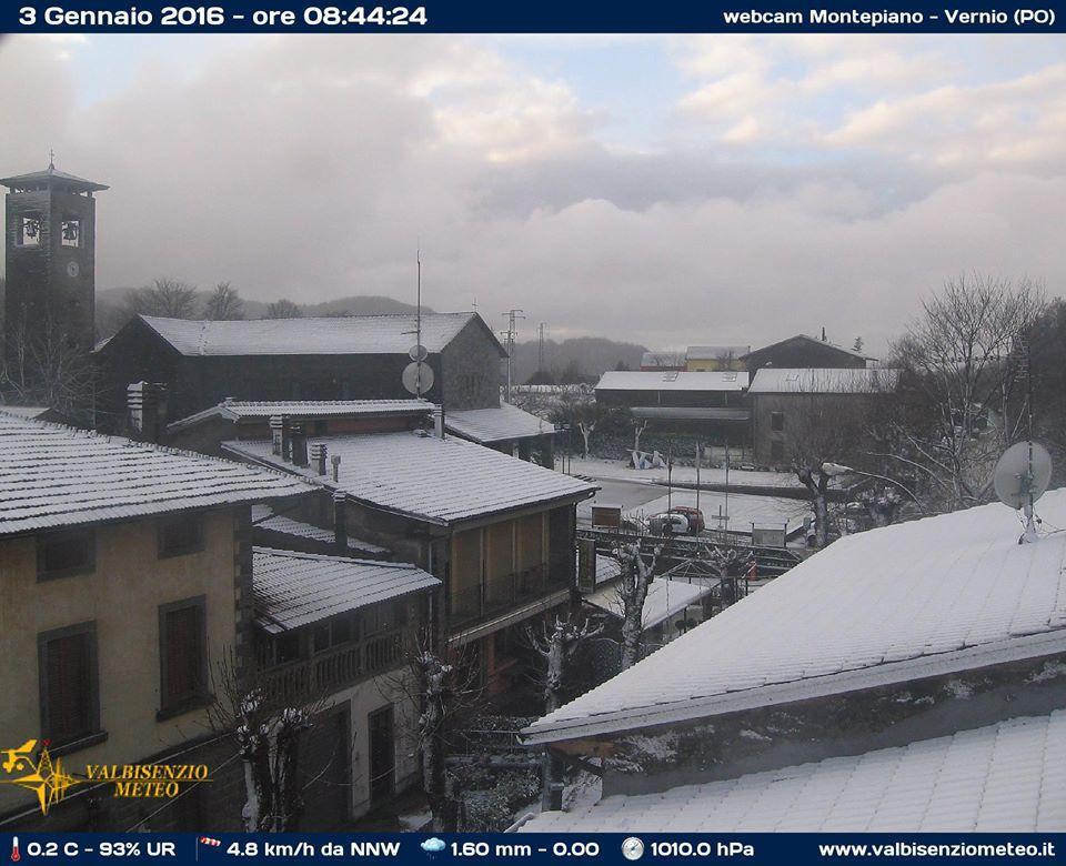 I tetti imbiancati a Montepiano