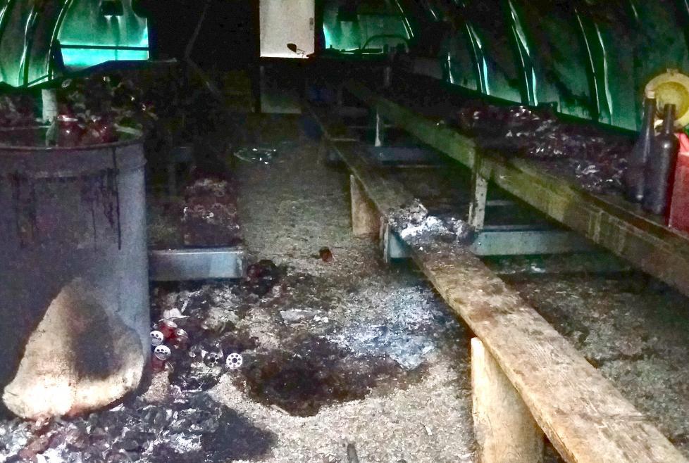 A fuoco nella notte la baracca dei cacciatori