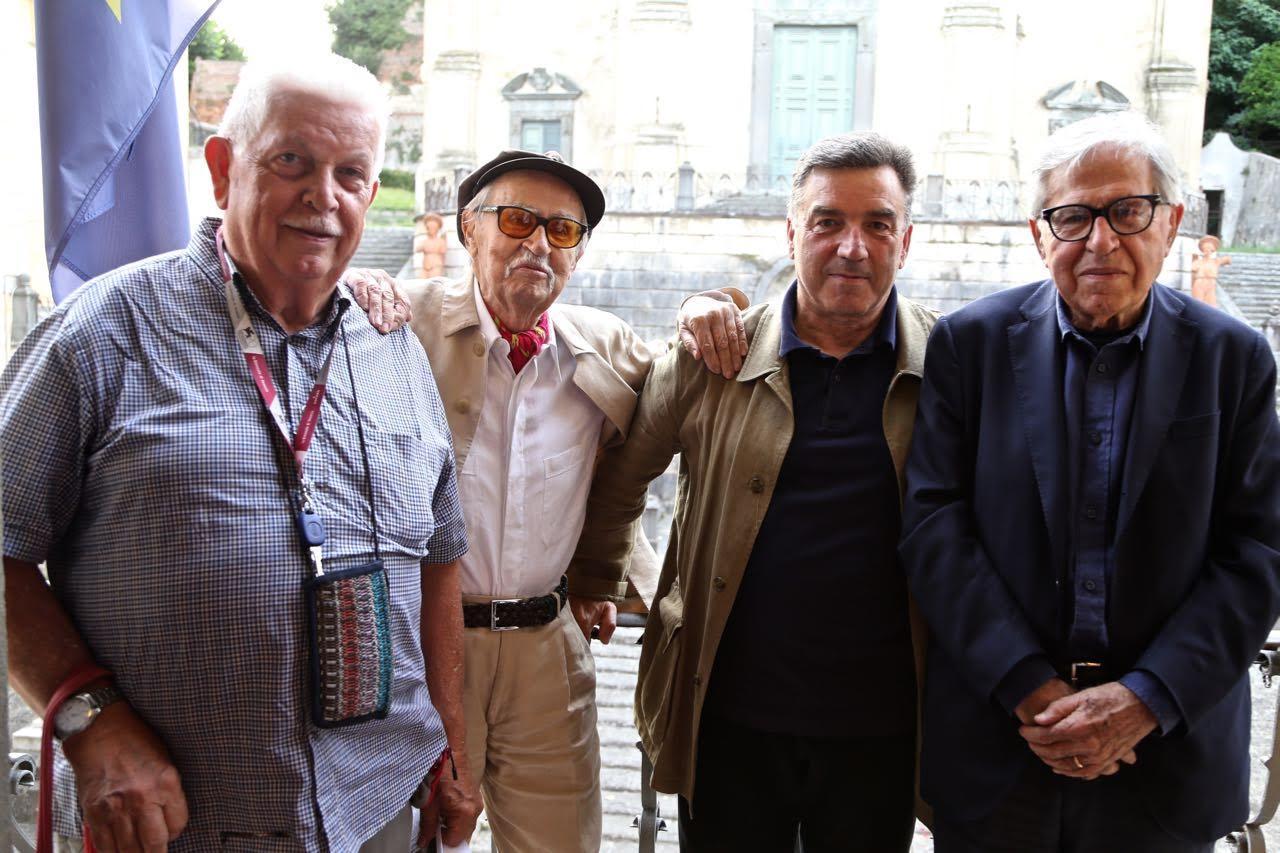 Da sinistra Jaurés Baldeschi, Vittorio Taviani, Andrea Mancini e Paolo Taviani