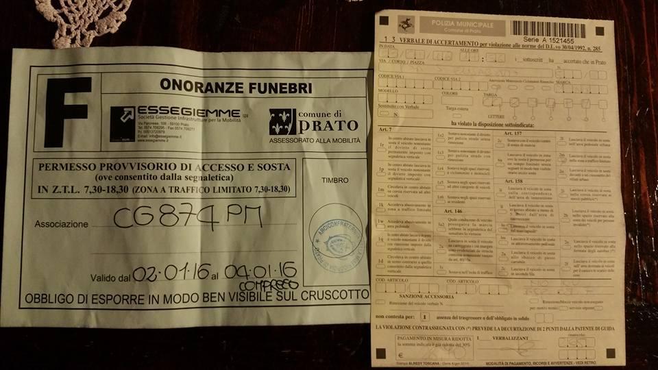 Il permesso e la multa