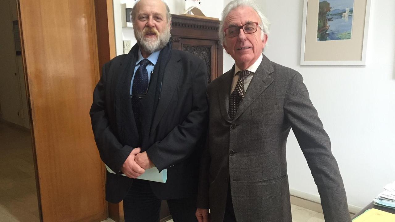 Da sinistra il comandante dei vigili Comaschi e l'assessore Manzo