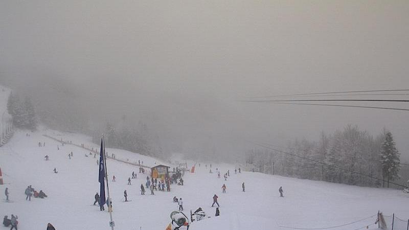La nevicata in corso a Passo del Lupo