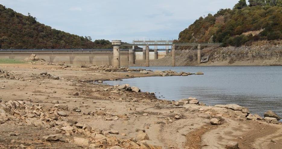 Il livello dell'acqua nell'invaso del Liscia è allarmante
