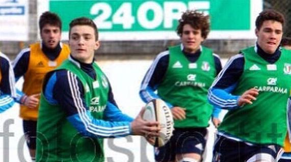 Il giovane Mantelli all’esordio da titolare nell’Under 20 di rugby 