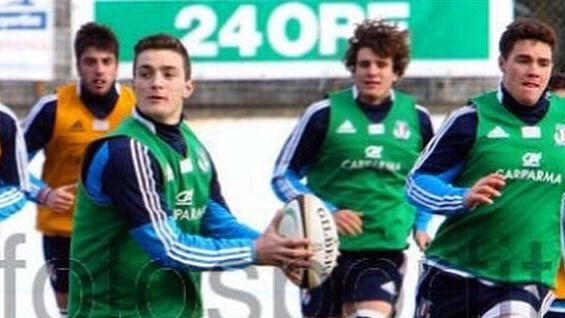 Il giovane Mantelli all’esordio da titolare nell’Under 20 di rugby