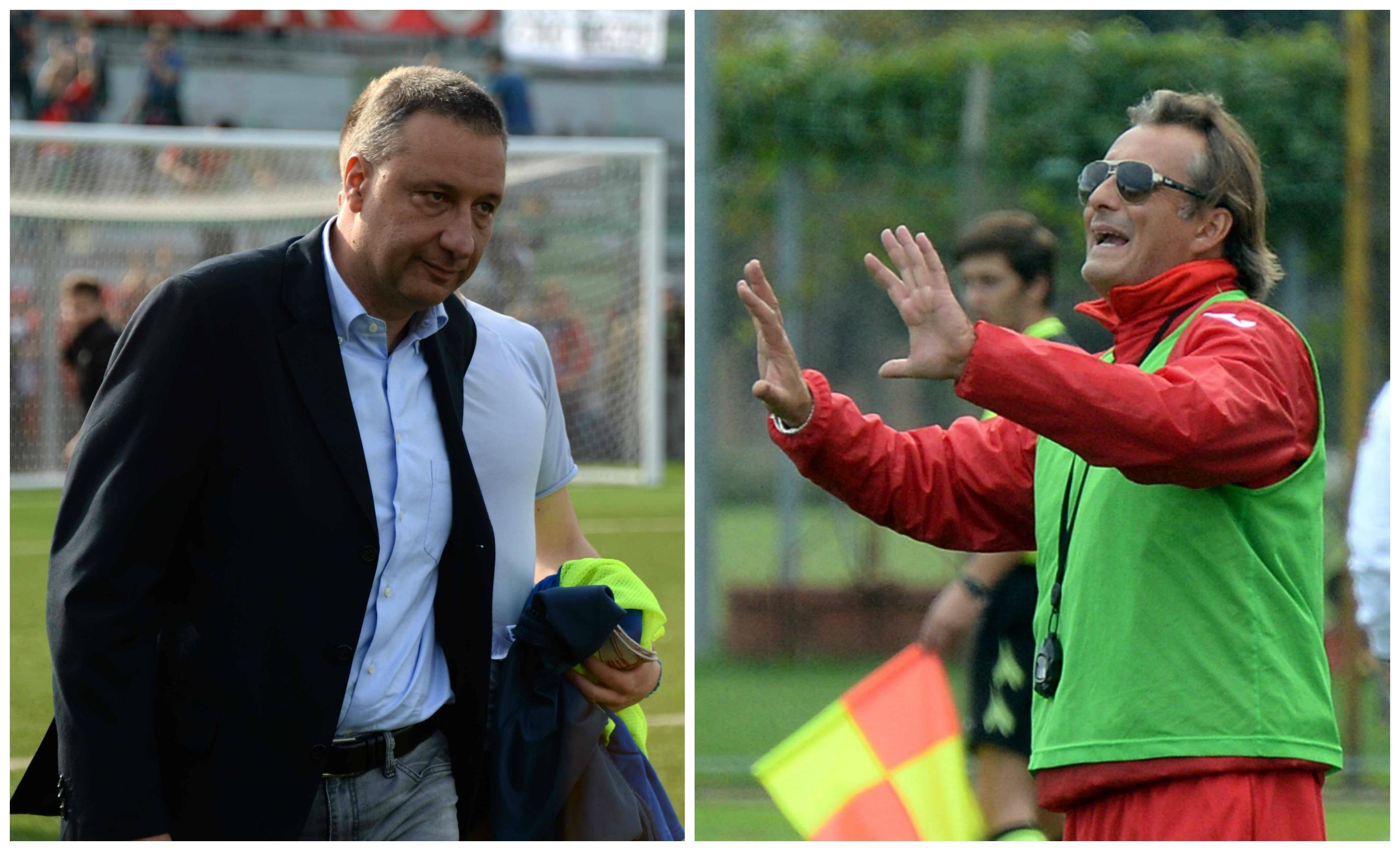 Il presidente Massimo Donati e l'allenatore Rossano Alberti