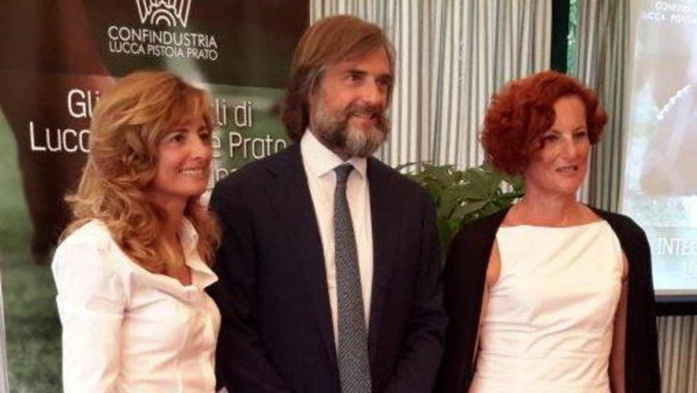 Il presidente Andrea Cavicchi fra le due vicepresidenti Cristina Galeotti e Federica Landucci