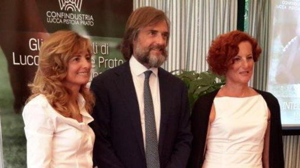 Il presidente Andrea Cavicchi fra le due vicepresidenti Cristina Galeotti e Federica Landucci