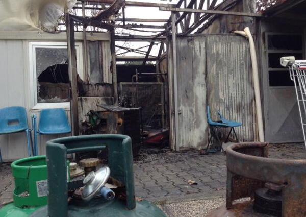 Va a fuoco il bocciodromo a San Giusto 