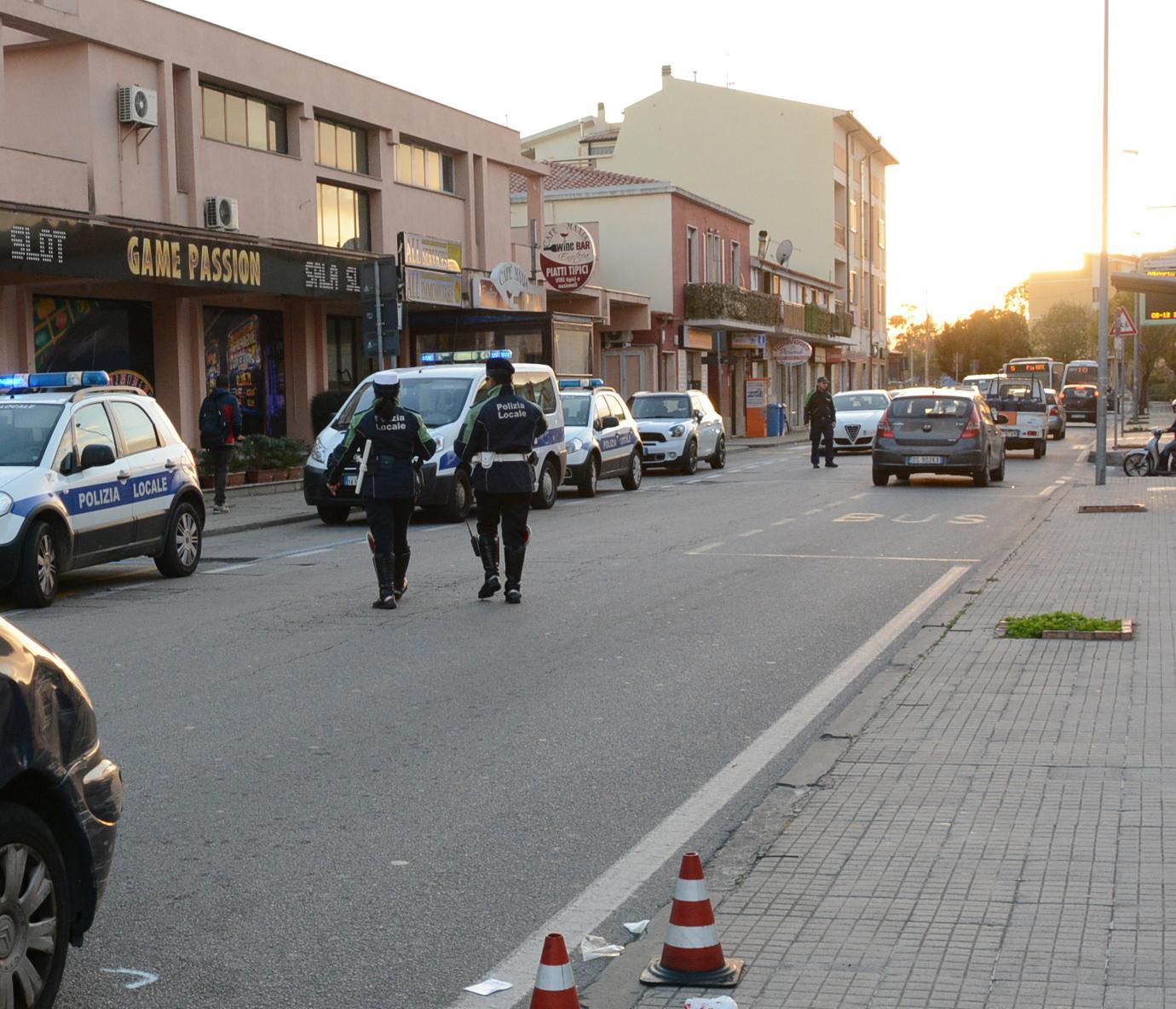 Il punto di via Roma a Olbia in cui è avvenuto l'investimento