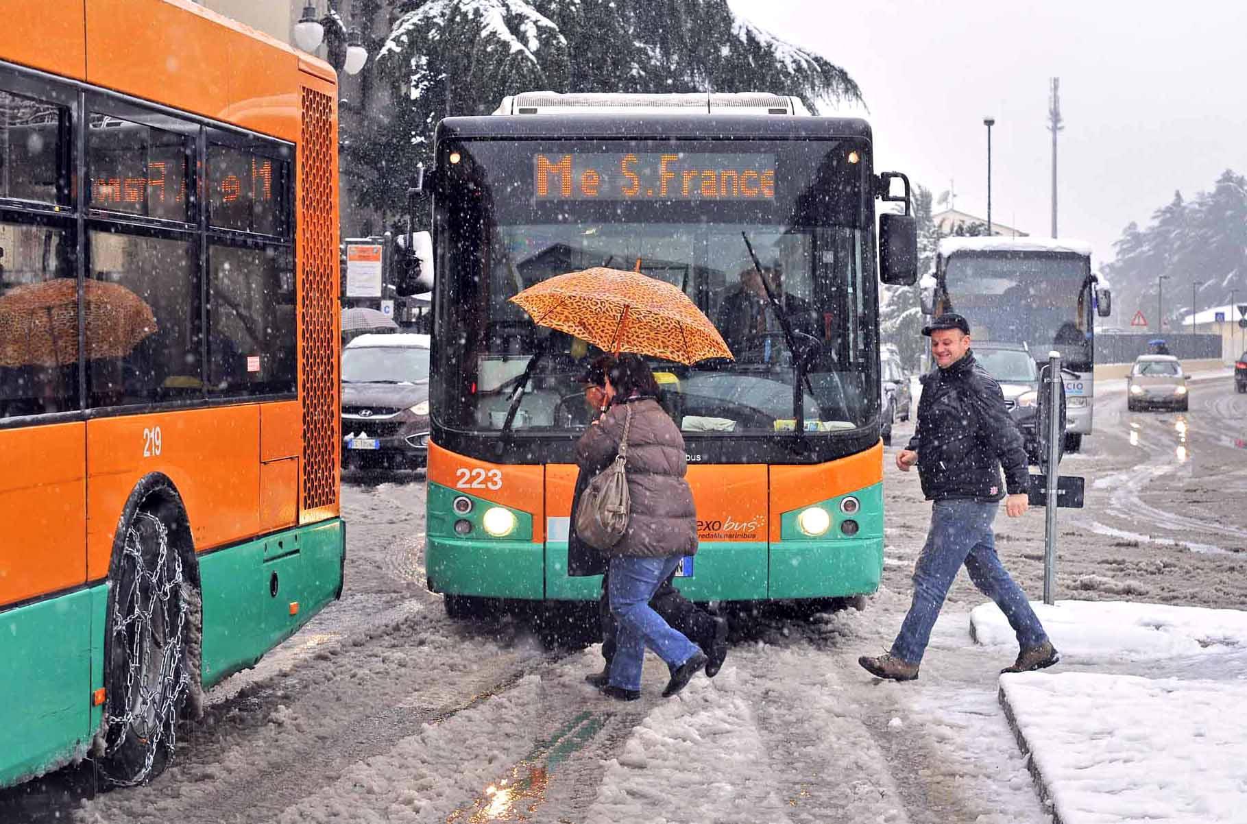 Una nevicata del 2013 a Pistoia