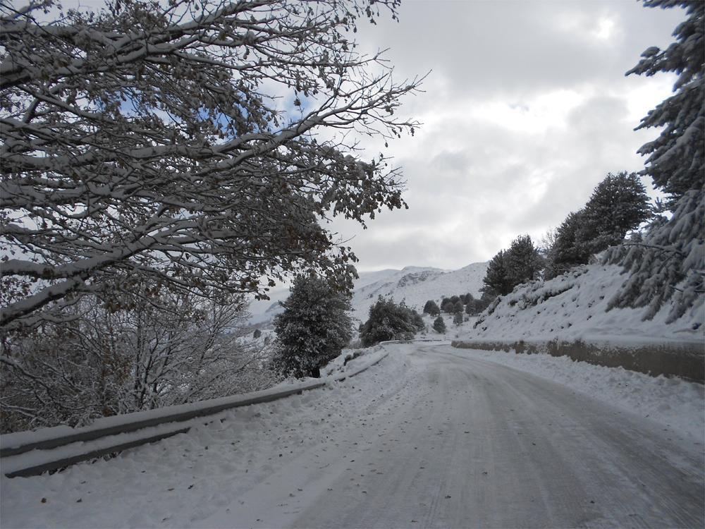 Neve a Fonni in una foto d'archivio