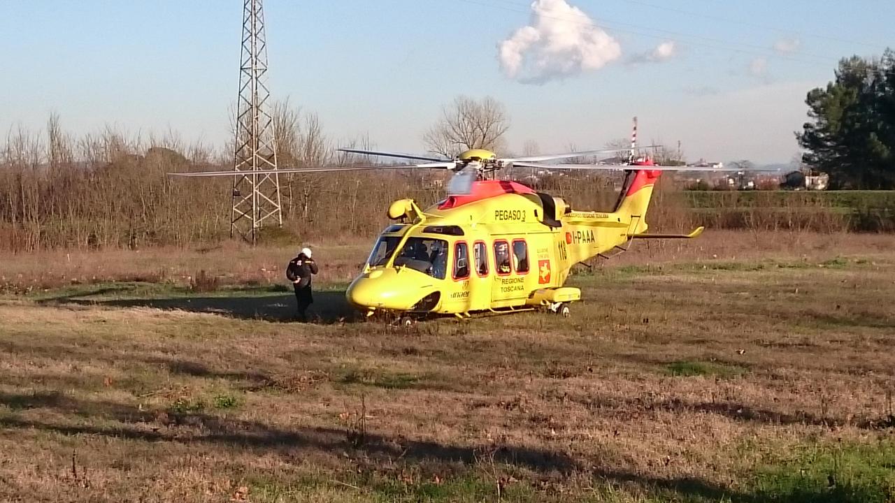 L'eliambulanza Pegaso a Santa Croce