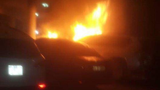 Fiamme vicino all'Hotel Splendid