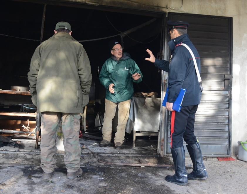 Casa di campagna a fuoco è un attentato con furto 