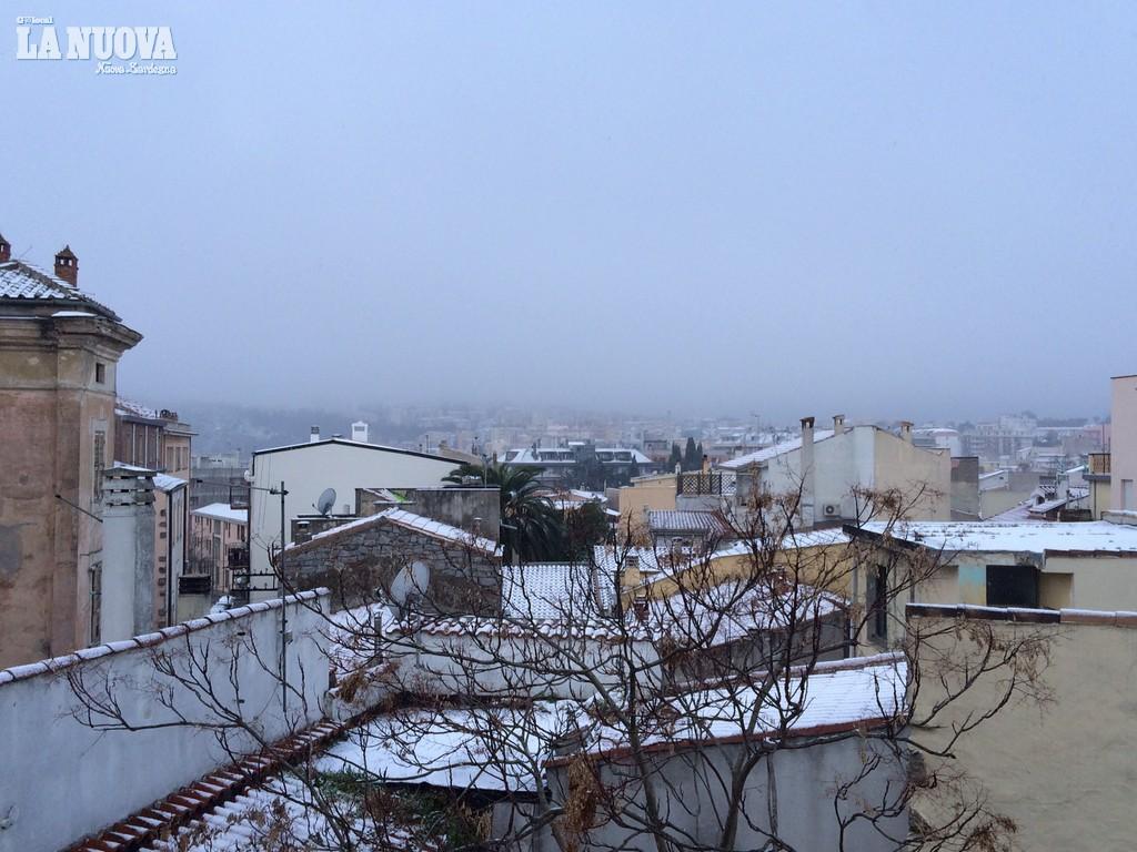 Neve sulla Barbagia, Nuoro si risveglia sotto una coltre bianca