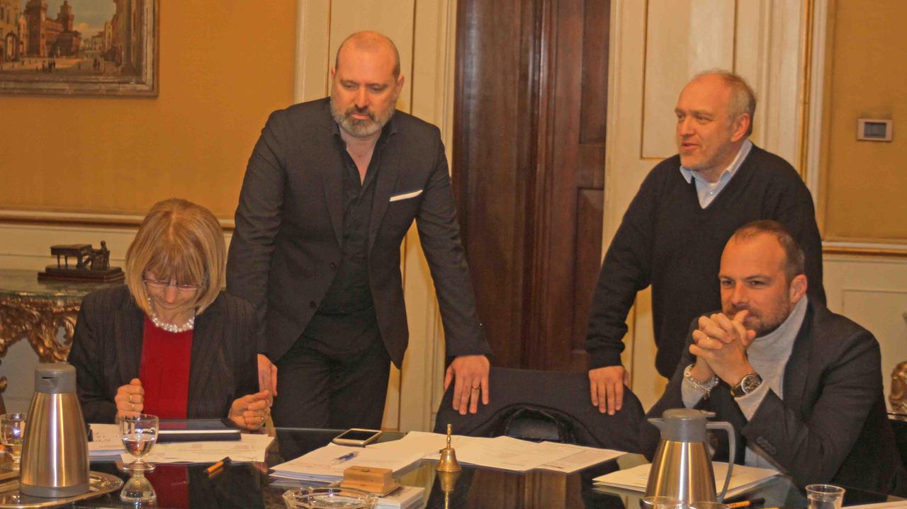 Il governatore Bonaccini in Municipio con il sindaco Tagliani