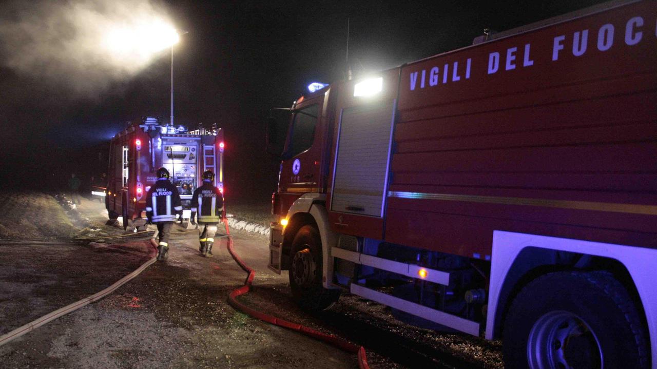 Un intervento dei vigili del fuoco