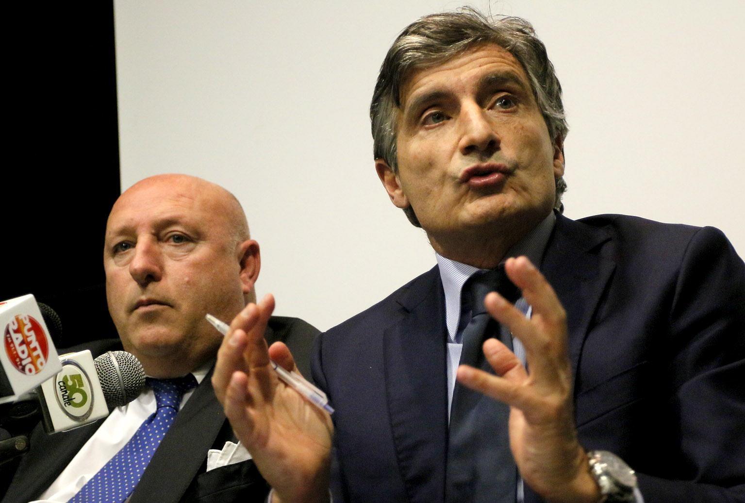 Fabrizio Lucchesi con Fabio Petroni (foto Muzzi)