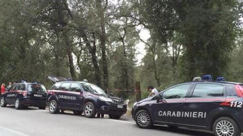 Carabinieri in azione nei boschi sotto Casale (foto d'archivio)