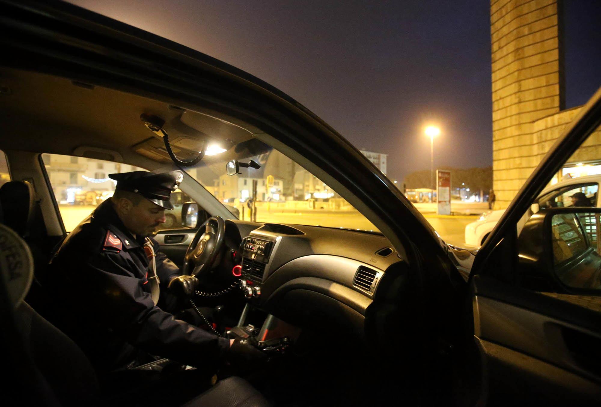 Un intervento dei carabinieri di Montecatini
